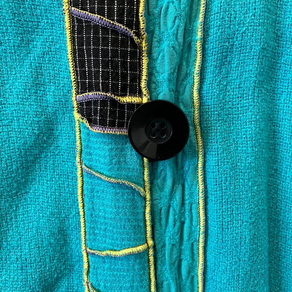 Turquoise Button-Front Tunic Top - Picture 3 of 6